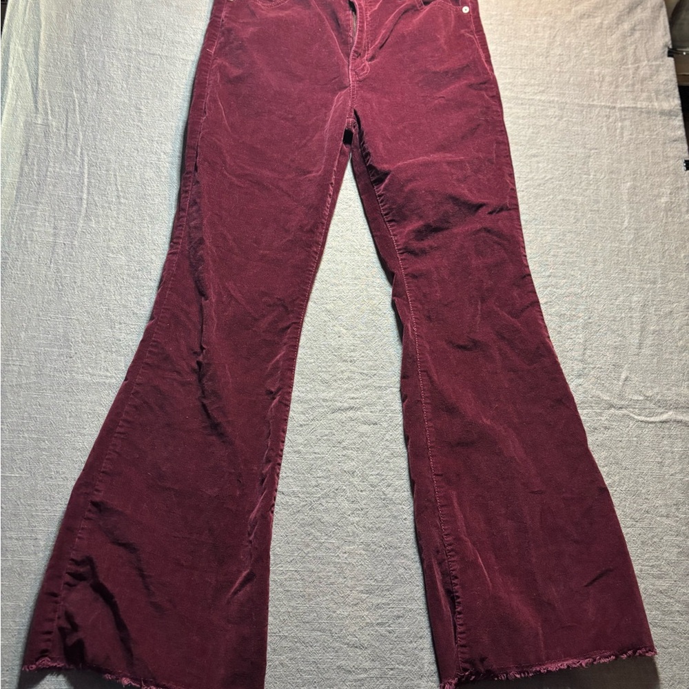 Celebrity Pink Maroon Corduroy Pants